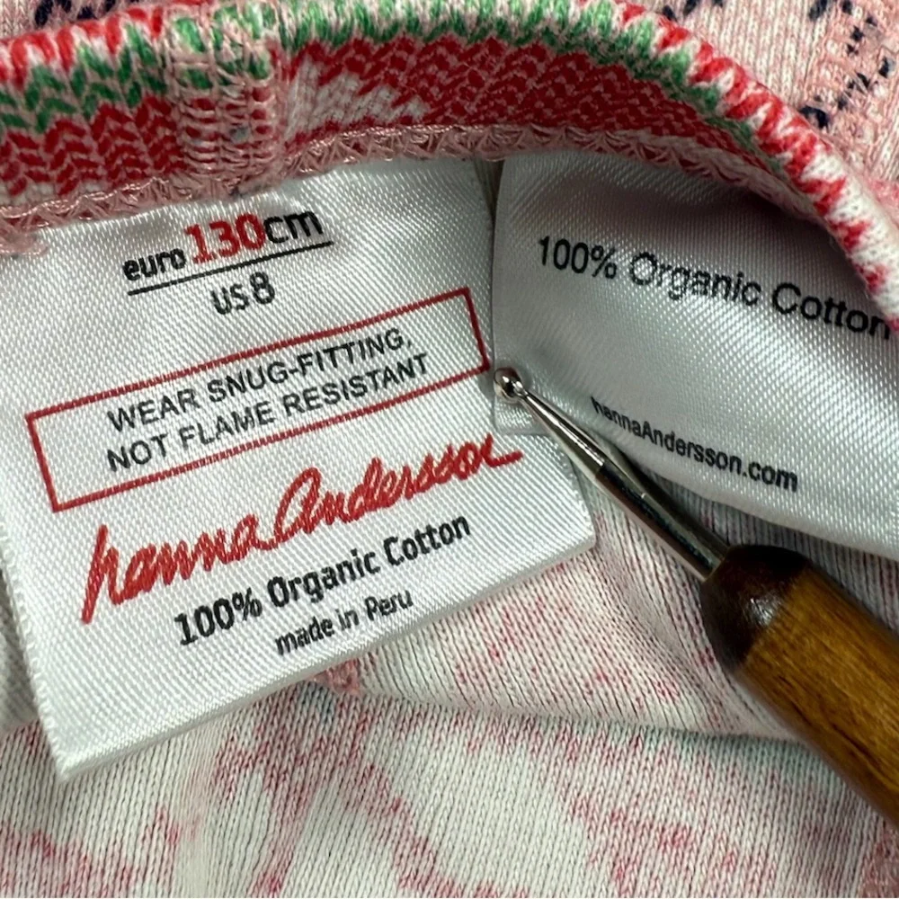 HANNA ANDERSSON Kids Organic Cotton Holiday Pajama Set 8 Fair Isle Winter Cozy‎